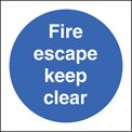 Fire escape keep clear