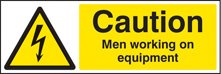 Caution men working on equipment