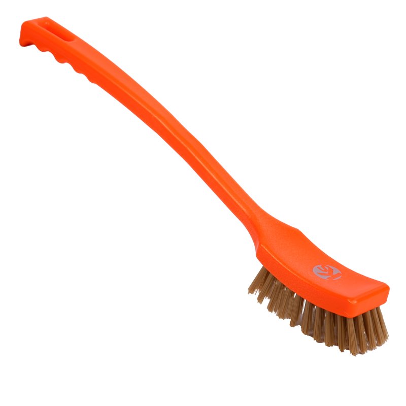 Long utility brush - high heat, stiff Peek bristle, 410mm, orange