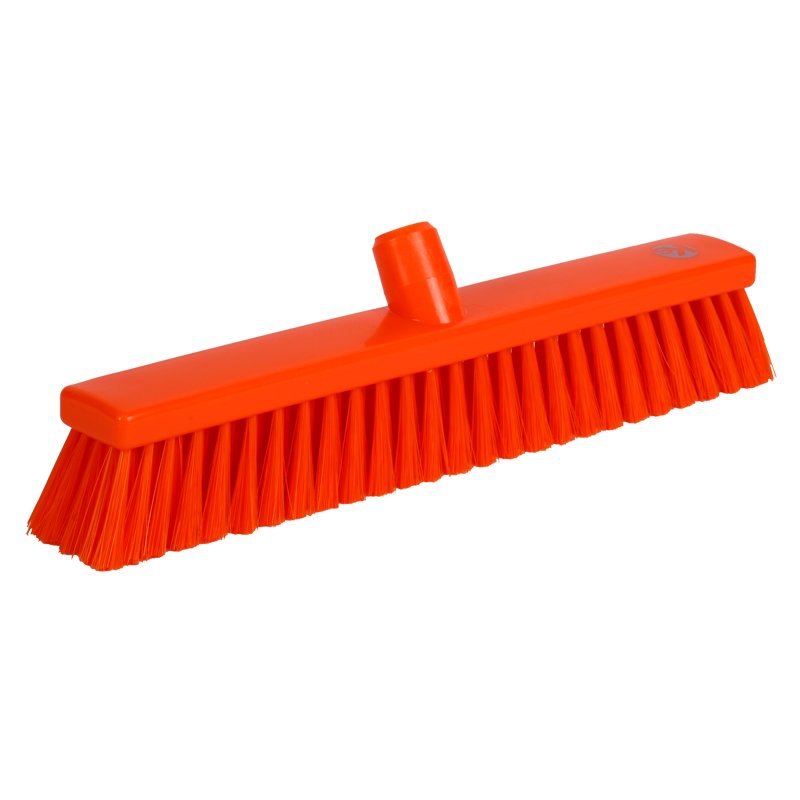 Sweeper - resin set, soft/medium PBT bristle, 400mm, orange