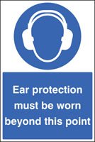 Ear protection must be worn floor graphic 400x600mm