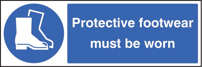 Protective footwear must be worn