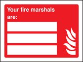 Your fire marshals are (space for 3 people)