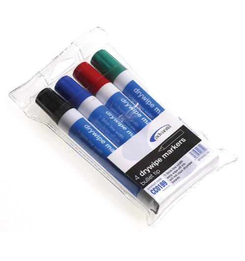 Dry wipe marker pens (pack of 4 colours)