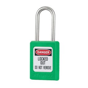 Zenex Padlock, Keyed different, One retaining key, green