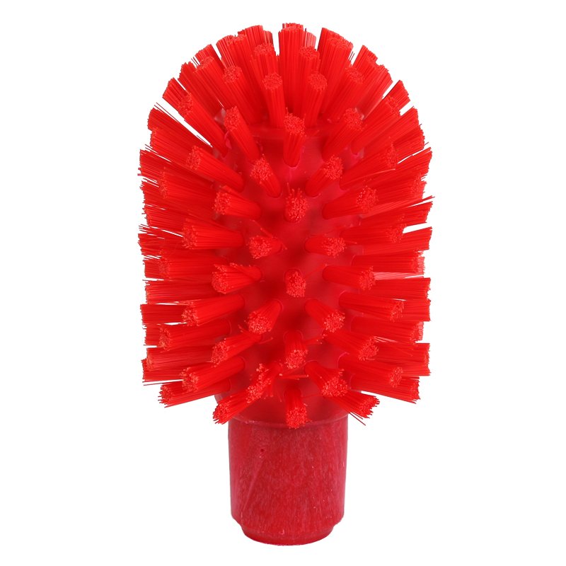 Tube brush (for threaded handle) - medium/stiff PBT bristle, 70mmØ ,red