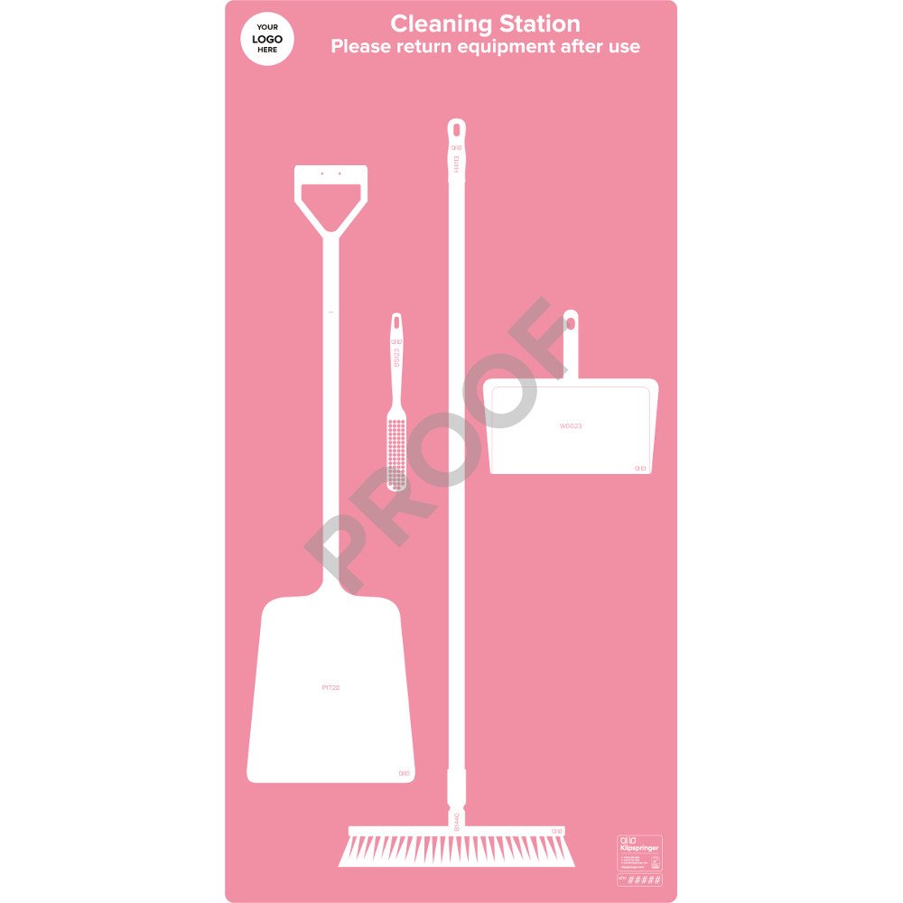 Floor Cleaning Station (with utensils) - Pink