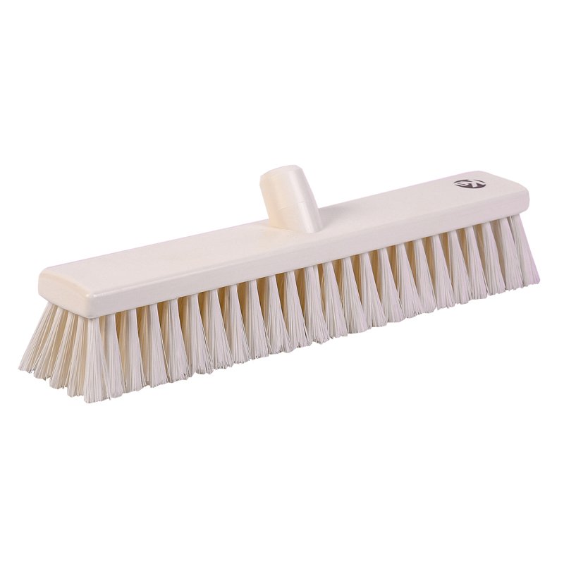 Sweeper - resin set, medium/stiff PBT bristle, 400mm, white