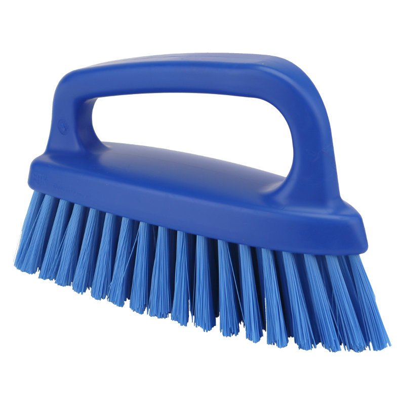Hand Scrub with Handle and Pointed Nose for Detail Cleaning - Blue