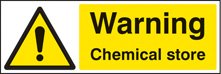 Warning chemical store