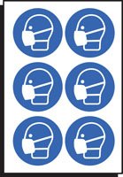 Mask symbol 100mm dia - sheet of 6