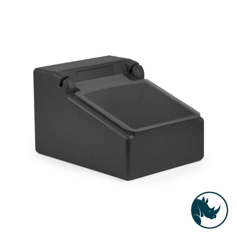 Ingredient dispensing bin - 8 Ltr, clear polycarbonate dispensing lid, black
