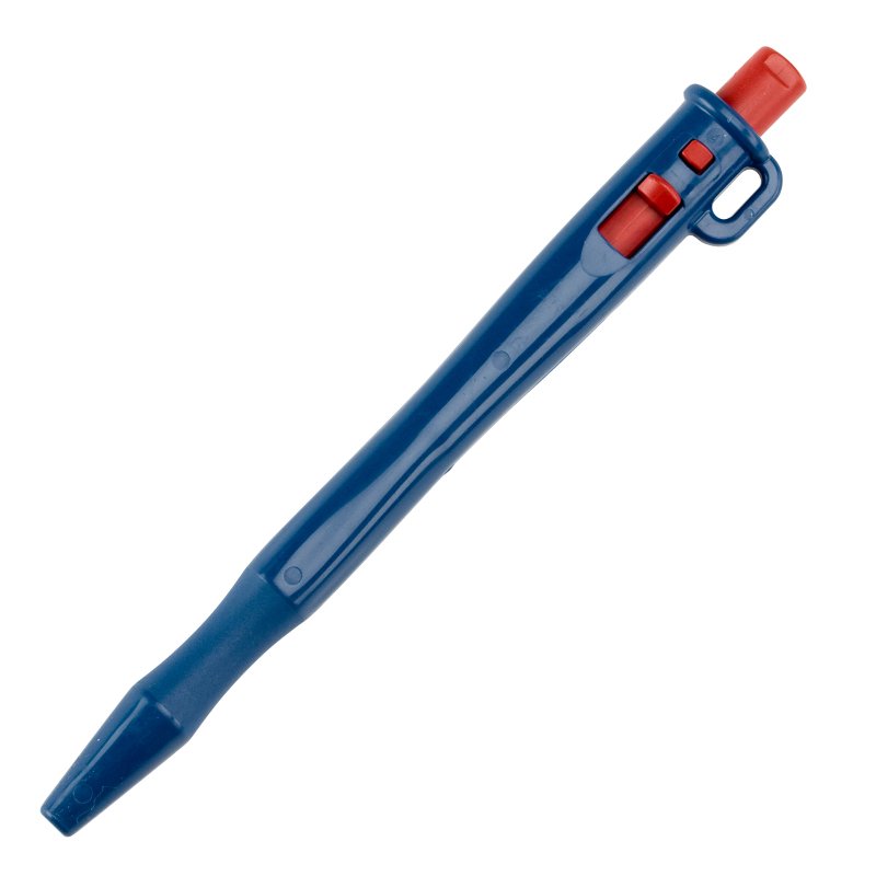 Detectable pen - retractable, with lanyard loop, red ink, x25