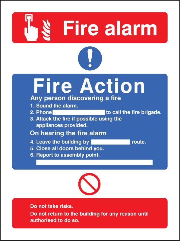 Fire action/call point without lift   Size: E (200x150mm)