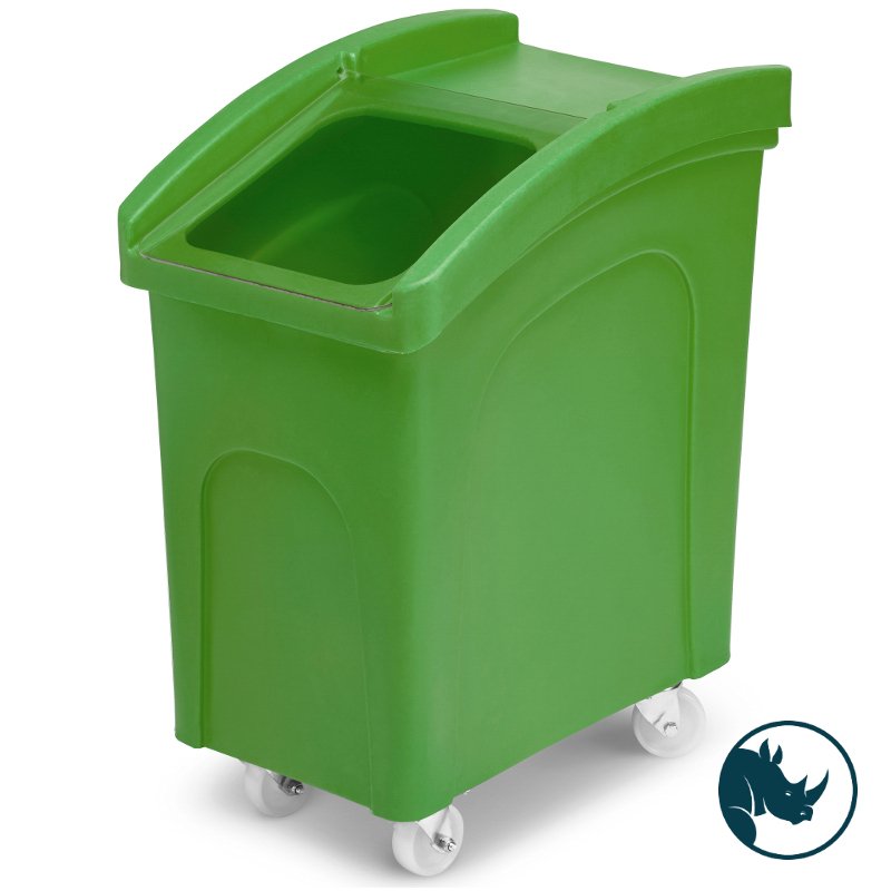 Ingredient dispensing truck - 90 ltr, clear polycarbonate dispensing lid, green
