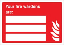 Your fire wardens are (space for 3) adapt-a-sign 215x310mm