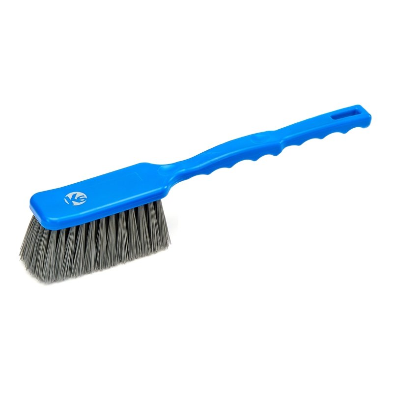 Detectable bread brush - long handled, stiff PBT bristle, 410mm, blue