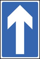 One way traffic Class R2 Permanent 300x450mm (3mm aluminium composite)
