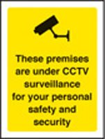 Premises are under CCTV surveillance 75x100mm window sticker