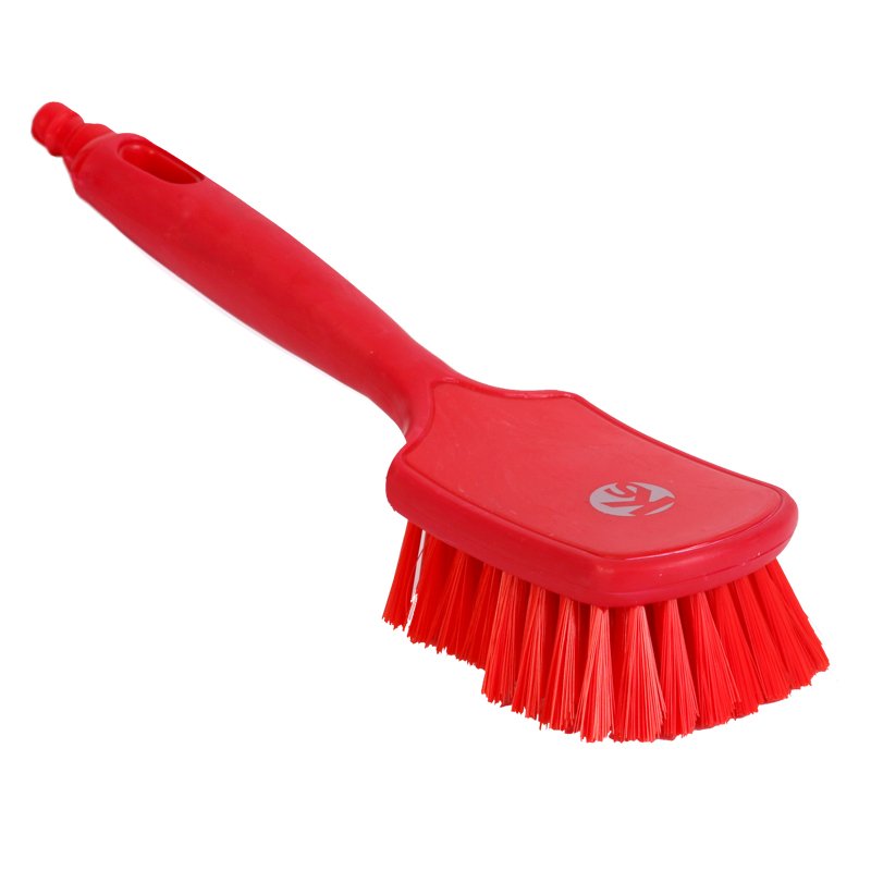Churn brush - rubber edged, waterfed soft/medium PBT bristle, 300mm, red