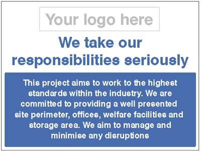 We take our responsibilities seriously   - well maintained site