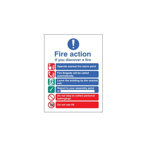 Fire action auto dial with lift