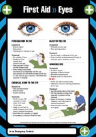 First aid eyes 420x594mm poster