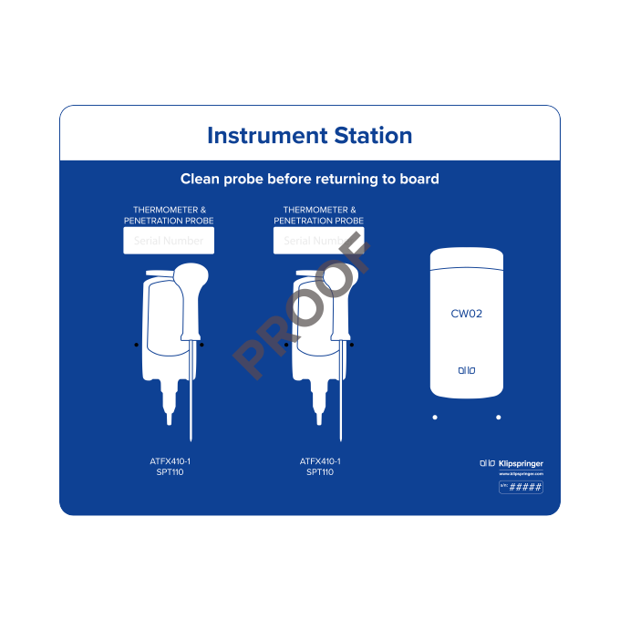 Instrument station for 2x instruments & 1x wipes