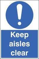 Keep aisles clear floor graphic 400x600mm