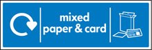 WRAP Recycling Sign - Mixed Paper & Card