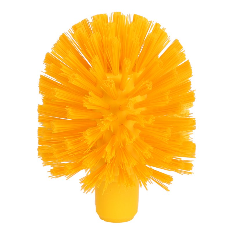 Tube Brush (for threaded handle) - Medium/Stiff PBT Bristle, 120mmØ, Yellow