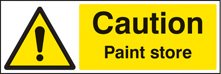 Caution paint store
