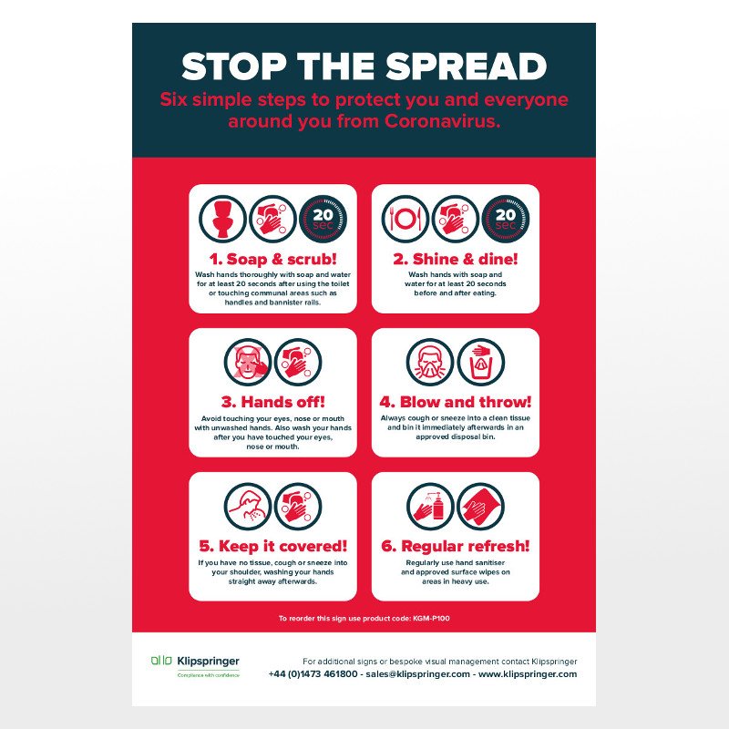 Stop the Spread Coronavirus Sign