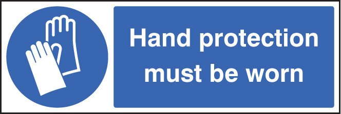 Hand protection must be worn