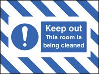 Door Screen Sign- Keep out, this room is being cleaned 600x450mm