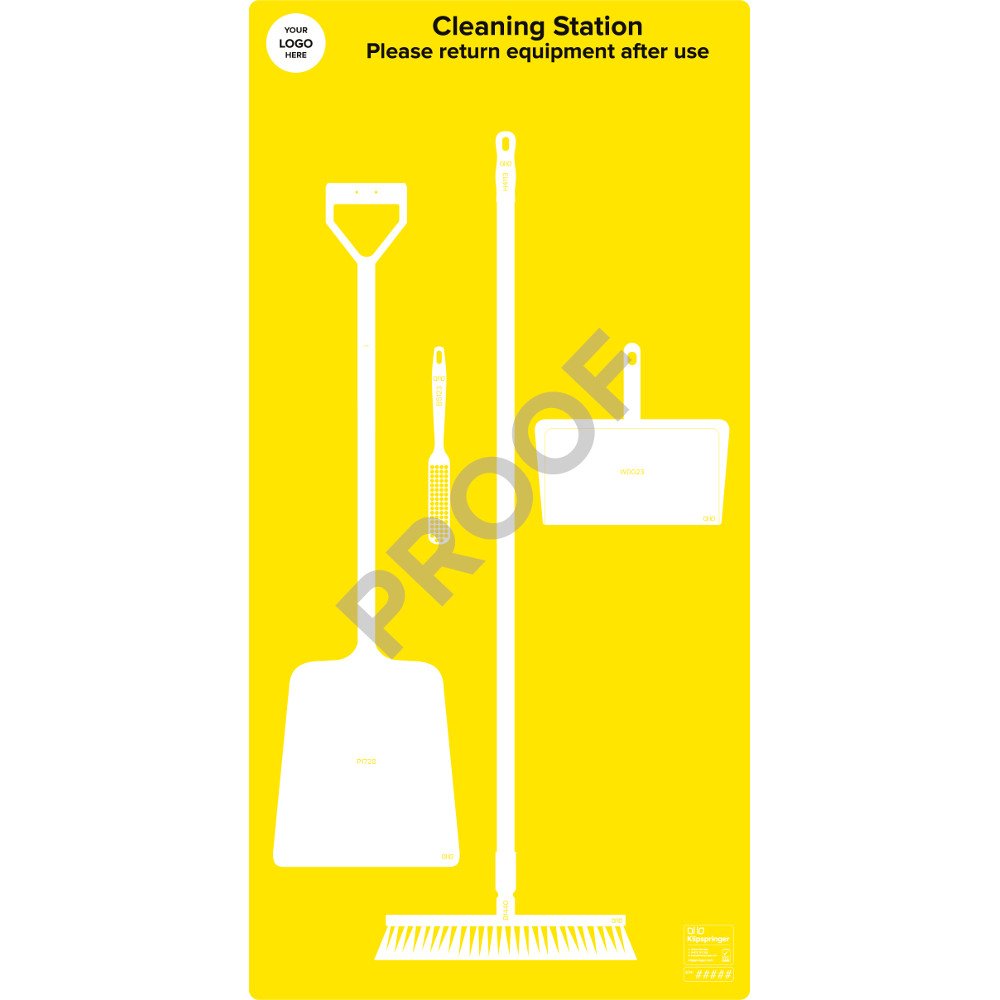 Floor Cleaning Station (with utensils) - Yellow