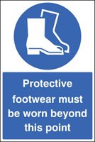 Protective footwear must be worn floor graphic 400x600mm