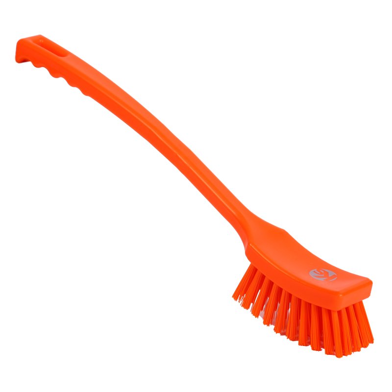 Long Utility Brush - Stiff PBT Bristle, 410mm, Orange