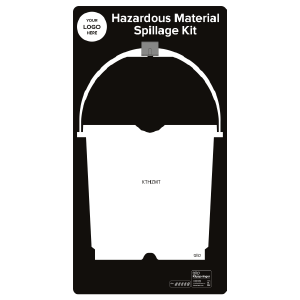 Hazardous Material Spillage Kit Shadow Board, Black