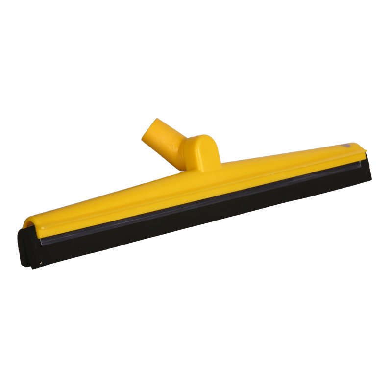 Double Blade Squeegee - Pivot Head, Black Blade, 600mm, Yellow