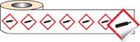 250 S/A labels 100x100mm GHS Label - Compressed Gas
