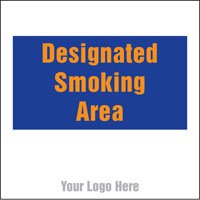 Designated smoking area, site saver sign 400x400mm