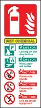 Wet chemical fire extinguisher identification