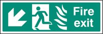 Fire exit - arrow down left HTM