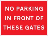 No parking in front of these gates