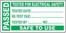 250 PAT Test Write On Labels - Passed 50x25mm