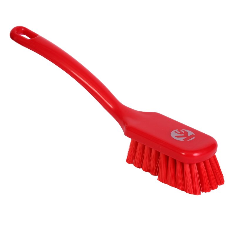 Short Utility Brush - Medium PBT Bristle, 270mm, Red