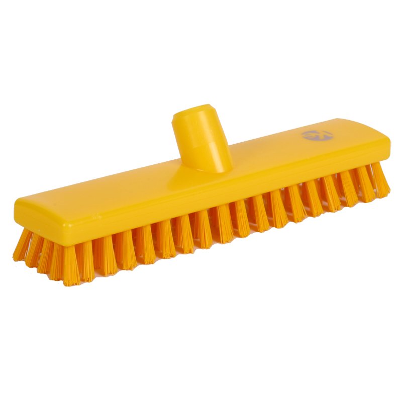 Deck Scrub - Waterfed, Extra Stiff PBT Bristle, 300mm, Yellow