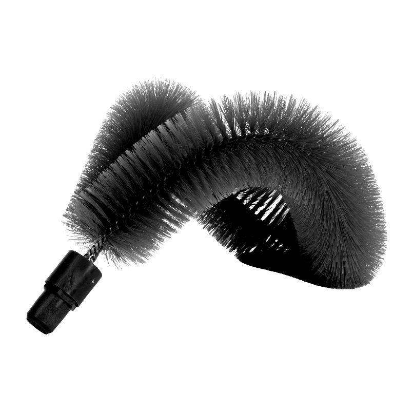 ESD Pipe Brush For Threaded Handle - Curved, Flexible, 100mm