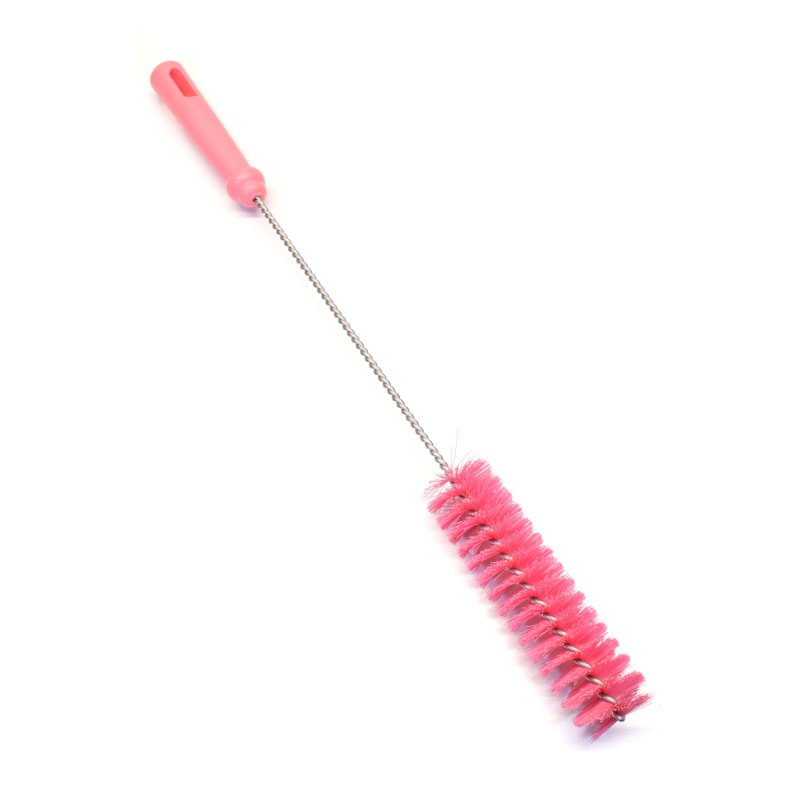 Bottle brush - PBT bristle, 40mmØ, 500mm polygrip handle, pink